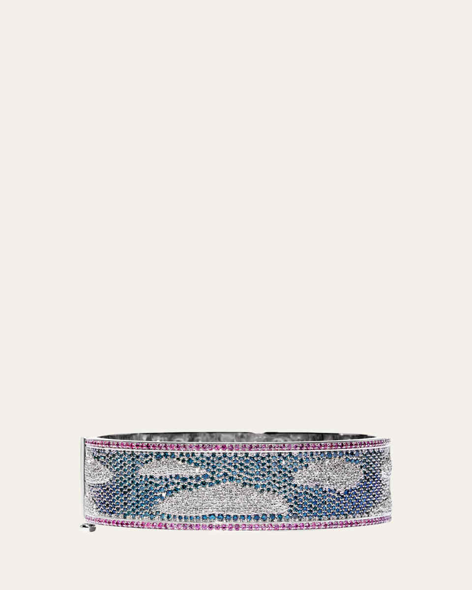 Clouds Bracelet with Multi-Color Diamonds and Sapphire